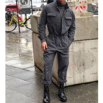 남성 점프수트 청 작업복 데님 밀리터리 워크웨어 빈티지 오버롤 남성 빈티지 점프 2