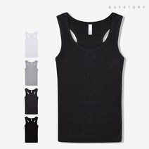 가이스토리 남성 여름 무지 데일리 민소매 망고 골지 나시티 4color