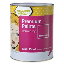 다용도 수성페인트 팬톤 멀티페인트 1L 무광 가구, N-3 그린 그레이, 1개