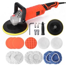1580W 220V 7 레벨 속도 조정 가능한 180mm 디스크 자동차 전기 폴리 셔 왁싱 기계 자동차 가구 유틸리티 연마 도구, 협력사, 보닛 포함, 유럽 ​​연합