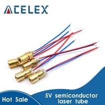 5V 650nm 5mW 조정 가능한 레이저 도트 다이오드 모듈 적색 사이트 구리 헤드 미니 레이저 포인터 10 개, 3v