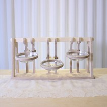 [에토펫] 원목 키높이 조절 밥그릇 3구, 단일속성