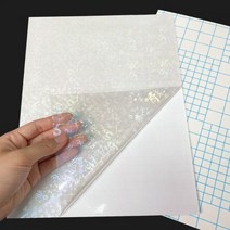 손코팅지 10 시트 도트 패턴 종이에 차가운 박판 필름 자기 접착 성 홀로그램 모래 포일 테이프 뒤 DIY 사진 스티커, 09 리본