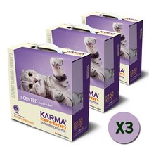 카르마 코쿤 벤토나이트 6.35kgx3 라벤더 고양이모래, 코쿤-라벤더6.35x3