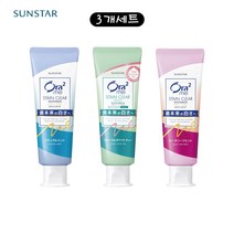 일본 선스타 오라투 치약 Ora2 me 스테인클리어 페이스트 140g 3개 세트, 피치리프민트, 피치리프민트, 플로럴화이트티