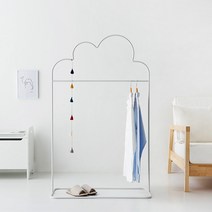 KURUM 스탠드행거 81130 롱코트행거 미니 코너행거, 핑크