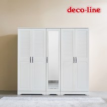 데코라인 코넬 갤러리 2000 전신거울 옷장 DKN099C, 화이트