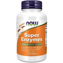 NOW Supplements 슈퍼 엔자임 90정 USA 미국, 90 Count (Pack of 1)