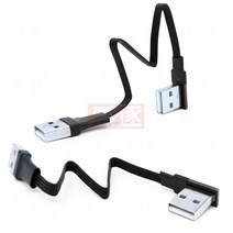 [가전액세서리&부품] 슈퍼 플랫 플렉시블 USB 2.0 A 수-수-수 90 앵글 확장 어댑터 케이블 USB2.0 수-암 오른쪽/왼쪽/아래/위, [05] 0.8M, [21] ALE-ADO