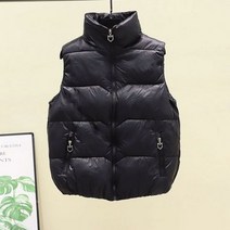 패딩 조끼 여성 가을 겨울 롱 후드 자켓 코트