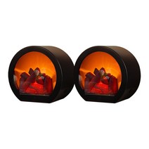 모노치 불멍 무드등 2종 세트 벽난로 램프 LED 모닥불 캠핑 조명, 써클+써클