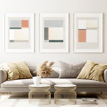 웜그레이 미니멀리즘 모던아트 그림 액자 6호(41x32cm), 2번/프레임액자(골드)