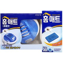 홈매트 코드룰러 훈증기+교체용 리필30매, 1세트