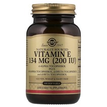 솔가 비타민 E 200IU 믹스드 토코페롤 소프트젤 글루텐 프리 무설탕, 100개입, 1개, 100정
