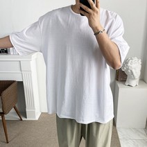 구스마켓 남성용 시원한 오버핏 왕박스 반팔 티셔츠