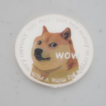 도지코인 가상화폐 모형 실버, 단품