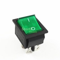 래칭 로커 스위치 전원 스위치 io 4 핀 라이트 포함 16a 250vac 20a 125vac kcd4, 초록