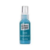 Plaid 갤러리 스테인 글라스 펜 2oz 색상선택 글라스 데코 스테인글라스 물감, 23 Turquoise