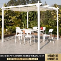 카페 스카이어닝 단독주택 썬테크 조립식 가제보 야외 철제 농막 가림막 파고라 차양막, 19- 10cm 3x3xH2.2미터+천+