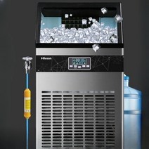 업소용제빙기 20 50 100kg 대형 영업용 카페 제빙기, 공랭식, 수돗물 이용, 1일 생산량 100kg - 얼음저장고 18kg