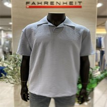 지이크F SH04 지브라 오픈 카라넥 반팔티 BL FEI3307