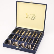 놋마을 방짜유기 유기수저 선물 4인 놋 수저 세트, 실크겹보자기추가(+8000)