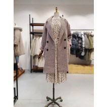 더블 여밈 헤어리 코쿤 핏 코트(T218MCT239)(1344872)