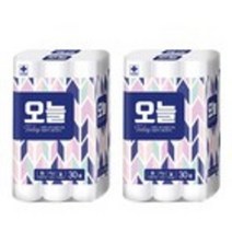 오늘 무형광 3겹 데코 화장지 20 m, 30롤, 2팩