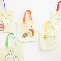 율아트 부직포 에코백 만들기 6종 민화 그리기 미술 놀이 재료 색칠하기 DIY, 3. 요리하는 고슴도치 가방