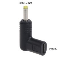 노트북 전원 충전기 공급 어댑터 커넥터 유형-C 암-수 잭 4.0x1.7mm 90 도 플러그 변환기 드롭 배송, [02] 4.0x1.7mm
