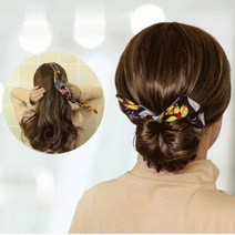 22 색상 Deft Bun 여성용 머리띠 헤어 액세서리 소녀 귀여운 머리 밴드 로프 빈티지 헤어 보우 밴드 2021 New Hair Bun Maker, 1개, 19 p-e-01 싱글 사이즈