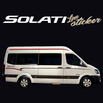쏠라티 차량용 라인스티커 쏠라티 캠핑카 데칼, 선택1_실버+레드