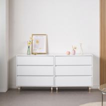 [라인퍼니쳐] 니드 3단 1600 서랍장 세트 골드다리형 볼레일 서랍장