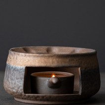 티팟워머 캔들 가열식 차끓이기 보온 티포트 도자기 워머 세트, 워머A