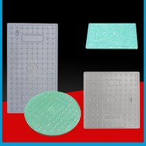 맨홀뚜껑 플라스틱 사각 개구부 정화조 악취 PE받침대 원형 카바 정화조맨홀뚜껑 오수맨홀 커버, 300x500x30 (프레임 제외)