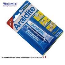Araldite 천천히 다목적 표준 초강력 에폭시 접착제 본드 고무 금속 목재 경질 플라스틱 유리 2 15ml, [01] 30mlStandard1piece