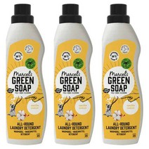 Marcels Green Soap 다목적 액체 세탁 세제 바닐라 코튼 23Wl Waschmittel 1000Ml 3개