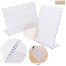 A4 사이즈 세로 가로 L자 테이블 매뉴 메뉴 판 투명 아크릴 플라스틱