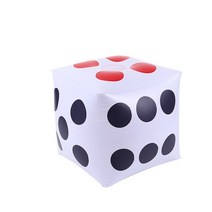 파티 소품 생일 머리띠 풍선 용품 35cm 풍선 블로우 업 큐브 빅 주사위 장난감 무대 소품 그룹 게임 도구, 01 white_01 35cm