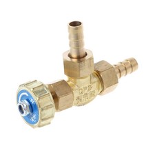 팔꿈치 황동 바늘 밸브 8mm 프로판 부탄 가스 조절기 철조망 1 MPA