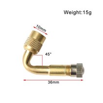 샤오미 호환 M365Max G30 오토바이 용 4590135 ° 연장 공기 밸브 자동차 전기 스쿠터 American Valve Extension Tube, Gold 45 Degree