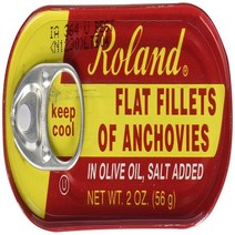 Roland Anchovies Flat In Olive Oil 2 oz, 1