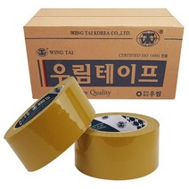 우림중부지사 박스테이프 황색 미색 opp 포장용 경포장 48mm x 80M x 40개, L40-더블경포장(80Mx40개)황색