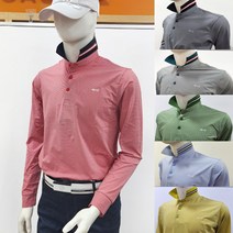 루이까스텔 남성 봄 여름 스트라이프 구김없는 냉감 스포티 긴팔티셔츠 3MRTS301