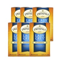트와이닝 레이디 그레이 홍차 디카페인 20티백 40g Twinings Lady Grey Black Tea Decaffeinated, 6팩