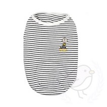 새임 스트라이프 티셔츠 블랙 스탠다드푸들옷 새끼강아지옷 여름강아지옷, M