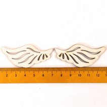 목공DIY 목공다이 나무공예나무 귀여운 날개 모양 예술 그림 스크랩북 장식 수제 홈 액세서리 DIY 57mm 12, 01 1