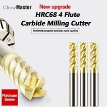 HRC68 4 플루트 카바이드 엔드 밀 나노 코팅 스틸 스테인레스 주철 45 다이 CNC 밀링 커터 금속, 10X40X10X100