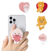 S2B 카카오프렌즈 정품 리틀 Big 하트쿠션 아크릴 에폭 폰톡 스탠딩 핑거 그립톡 거치대, KF-하트쿠션 라이언