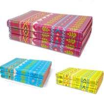 240x200 대형 레트로 북유럽풍 에스닉 감성 냉기 습기차단 캠핑 글램핑 방수코팅 두꺼운 엠보 푹신한 쿠션 양면 텐트 돗자리 매트, 블루